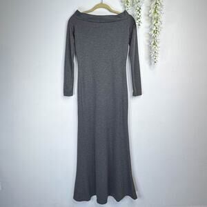 ASTRAEA long sleeve jersey gown lace-up back off shoulder balletcore